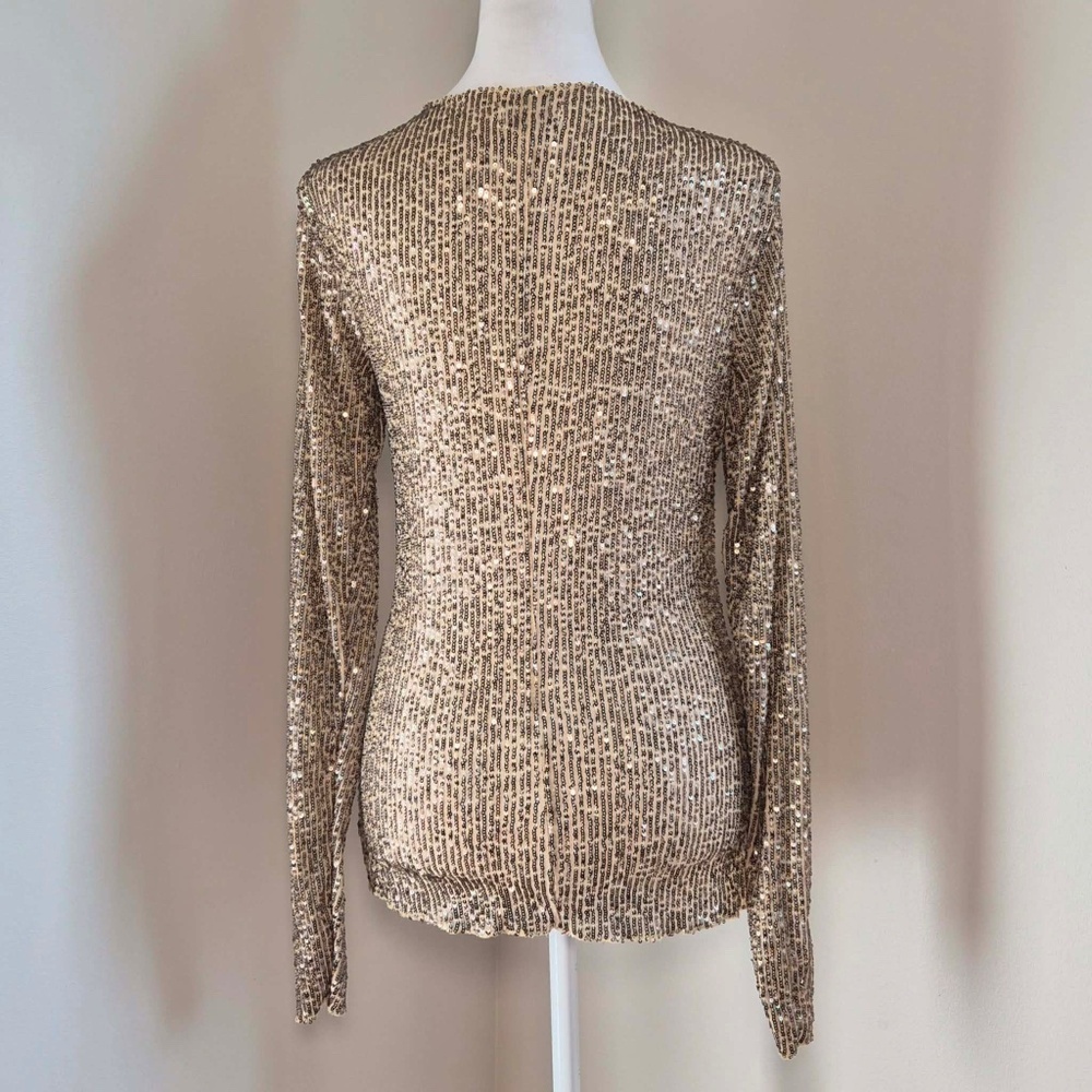 Free People Intimately All Over Sequin Gold Rush Whimsy Stargirl Romantic Top S - Picture 6 of 12